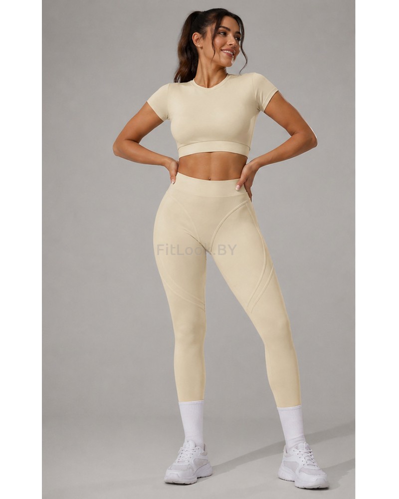 Топ FITBASE Classic Rash укороченный (кремовый, без чашек)