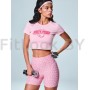 Спортивные шорты с высокой посадкой Pink Leo