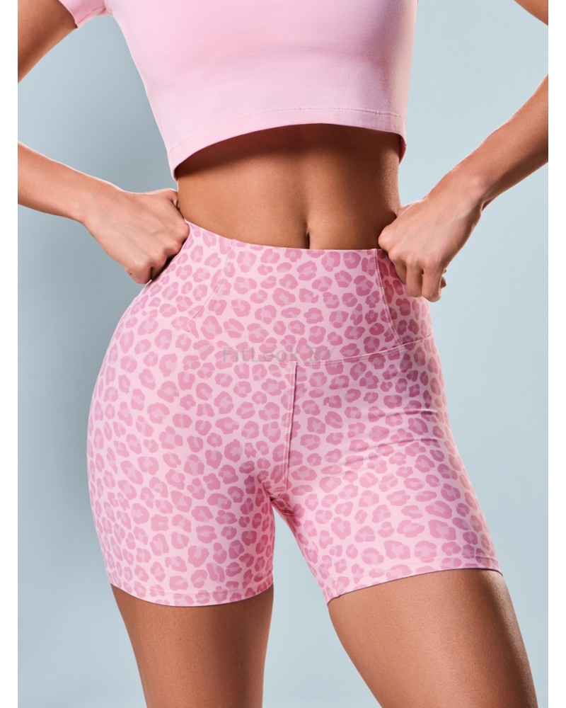 Спортивные шорты с высокой посадкой Pink Leo