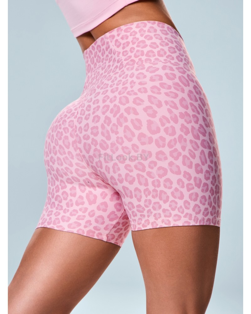 Спортивные шорты с высокой посадкой Pink Leo