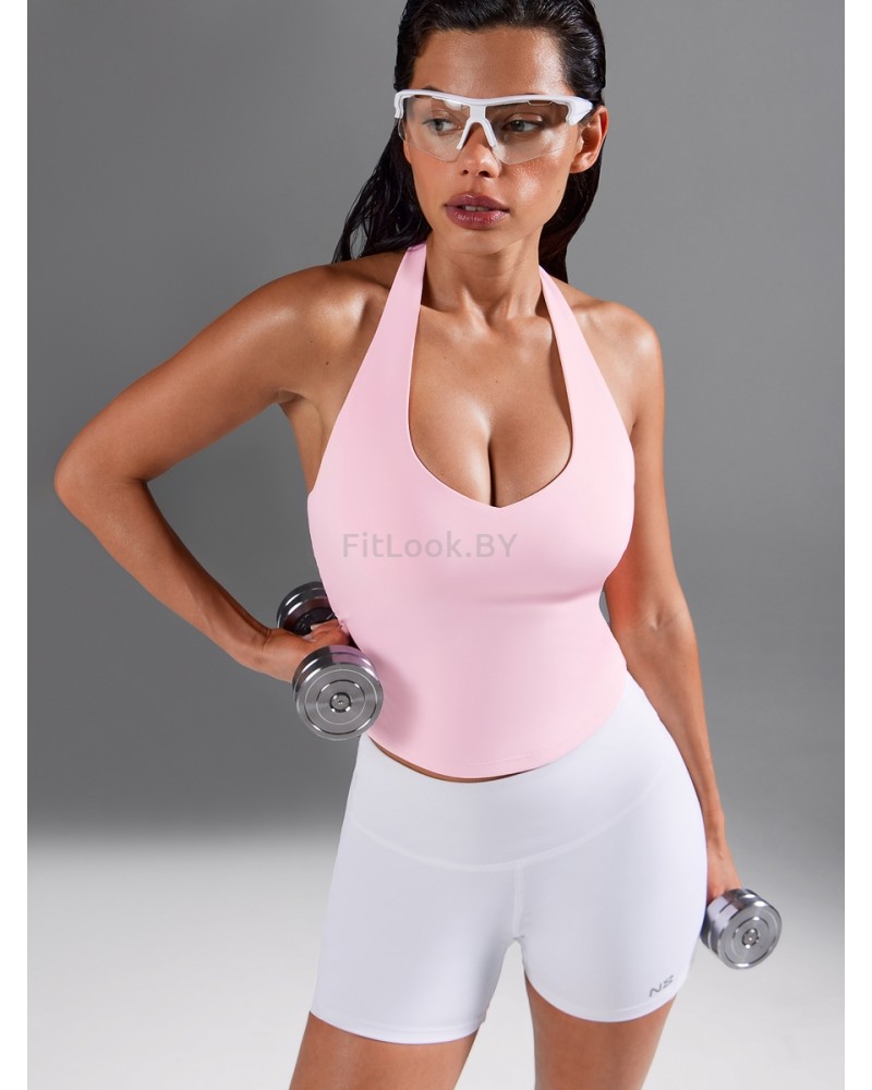 Удлиненный спортивный топ Long Light Bra Pink