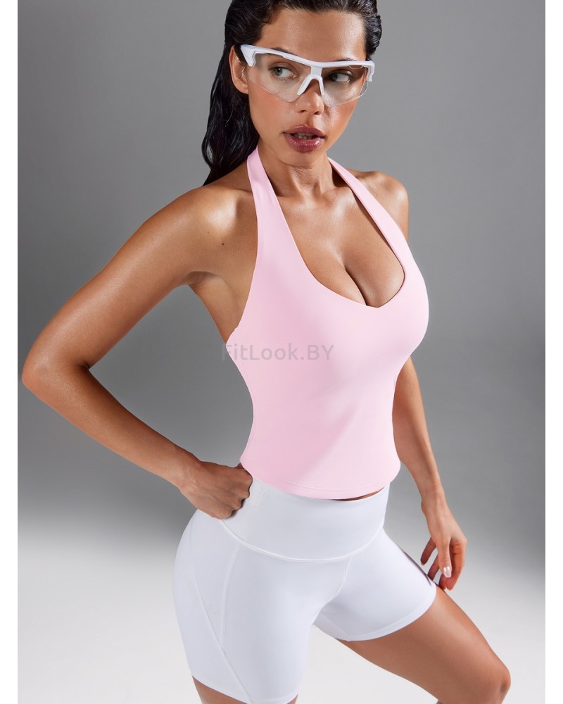 Удлиненный спортивный топ Long Light Bra Pink