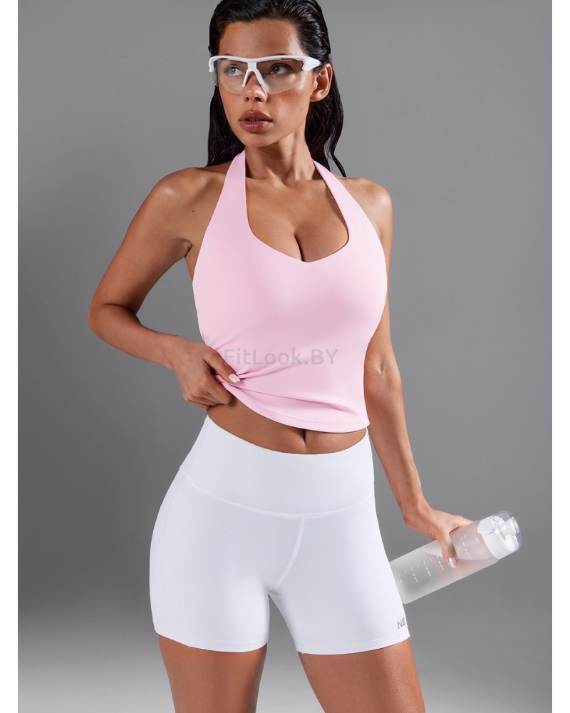 Удлиненный спортивный топ Long Light Bra Pink