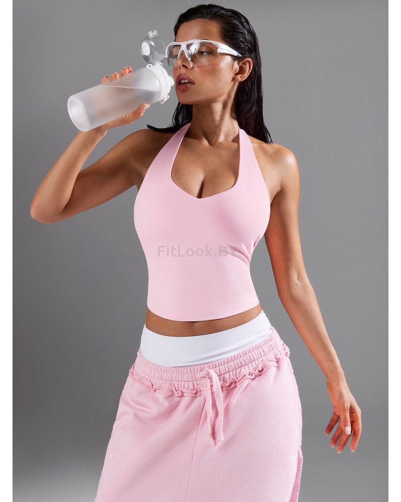 Удлиненный спортивный топ Long Light Bra Pink