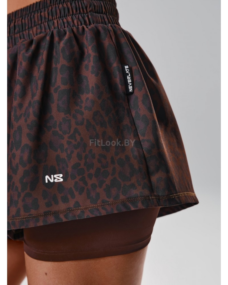 Двойные спортивные шорты Twins Brown Leo