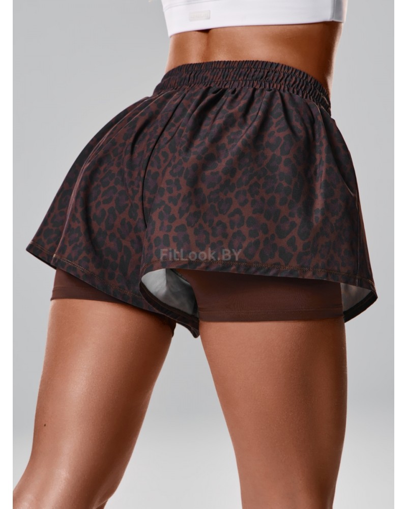 Двойные спортивные шорты Twins Brown Leo