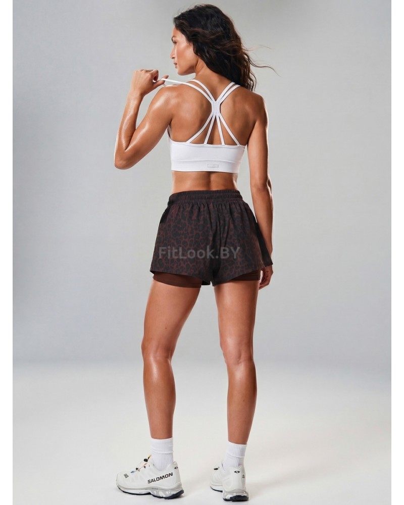 Двойные спортивные шорты Twins Brown Leo