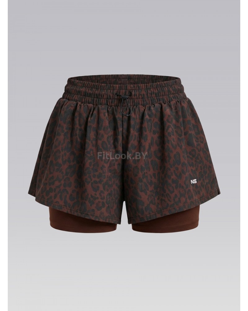 Двойные спортивные шорты Twins Brown Leo