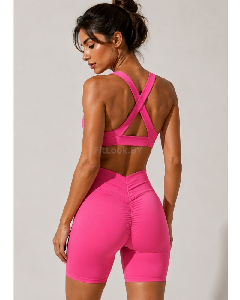 Спортивный топ Cross Top Shape Up (Розовая Фуксия)