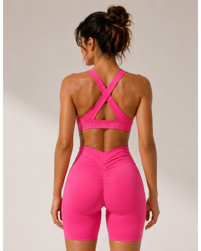 Спортивный топ Cross Top Shape Up (Розовая Фуксия)