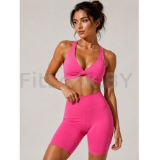 Топ FITBASE Cross Top Shape Up Pink Fuscia
