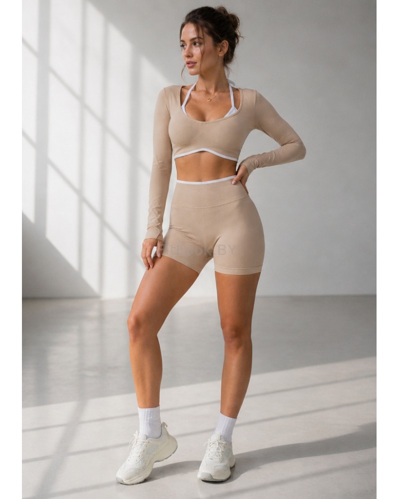 Женский спортивный костюм FITBASE Skinny Line (топ + шорты)