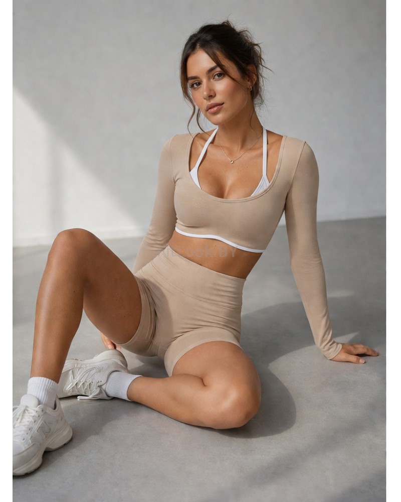 Женский спортивный костюм FITBASE Skinny Line (топ + шорты)