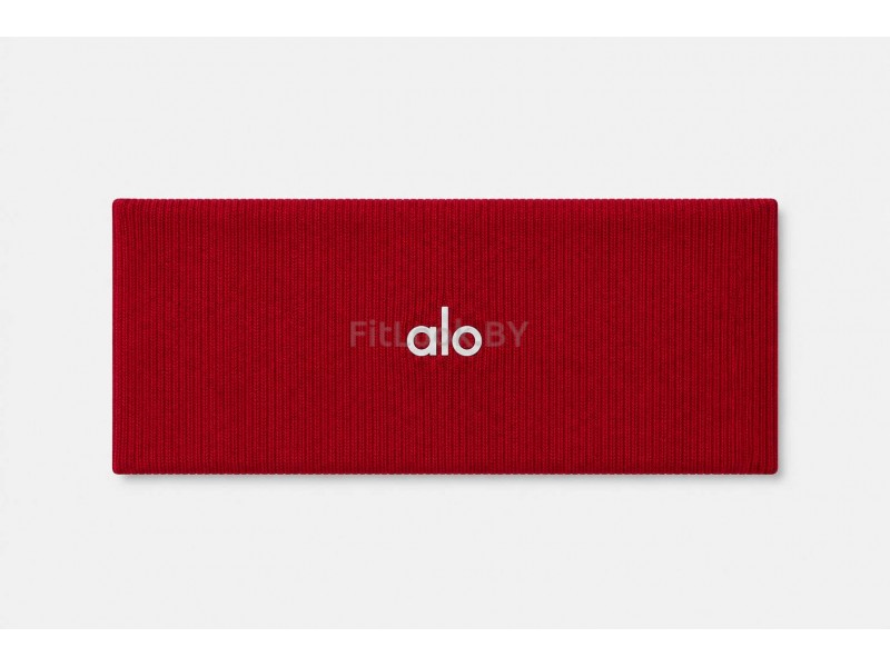 Повязка на голову ALO YOGA Ribbed Wide красная