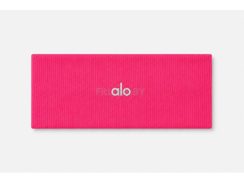 Повязка на голову ALO YOGA Ribbed Wide Фуксия