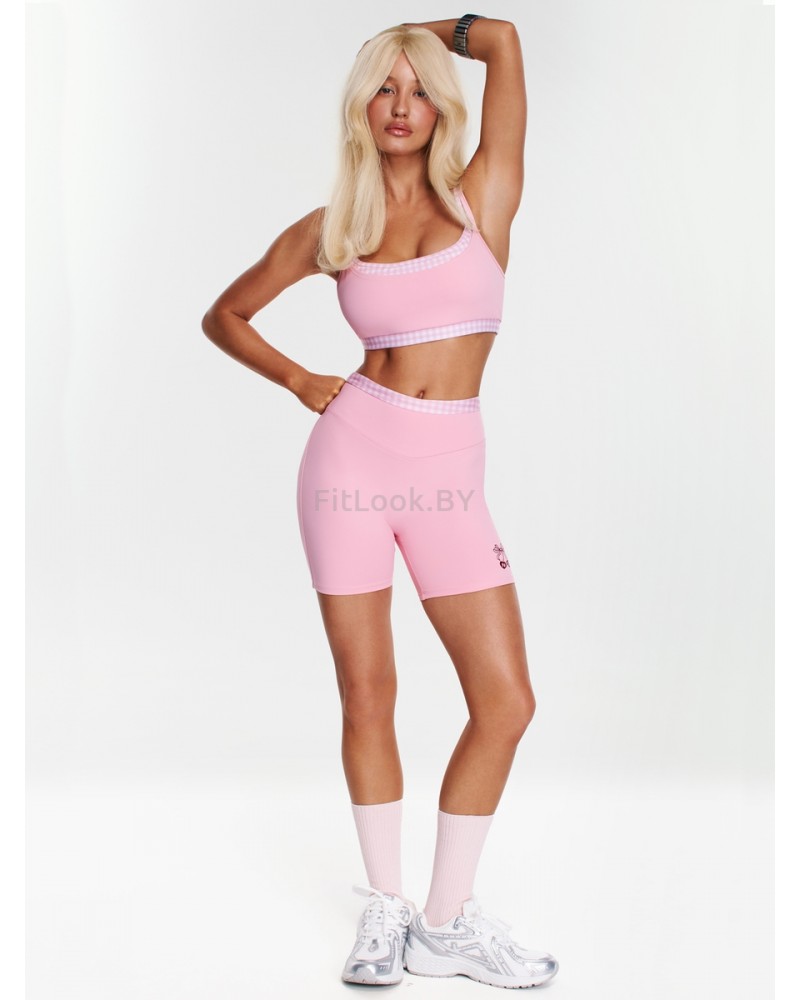 Спортивный топ-бра Neverlate Gingham Pink 