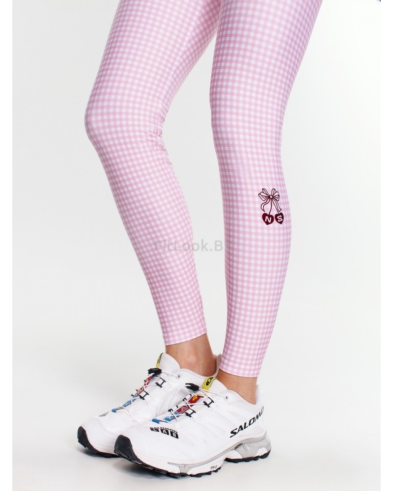 Леггинсы с высокой посадкой и принтом "Gingham"