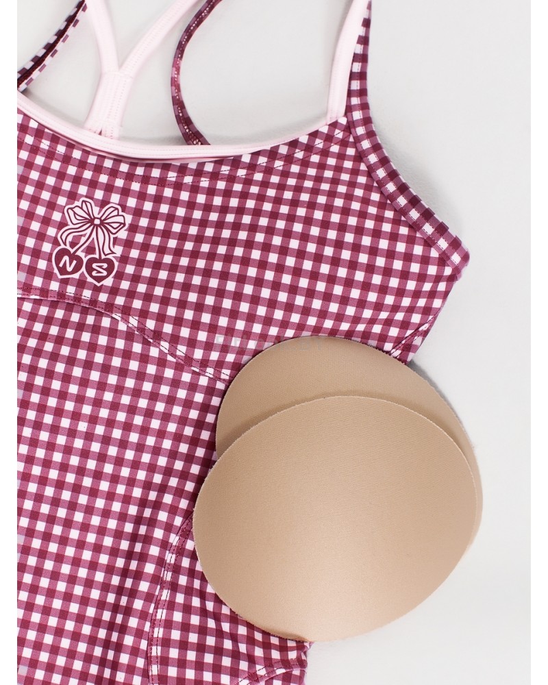 Моделирующий спортивный комбинезон c принтом Gingham
