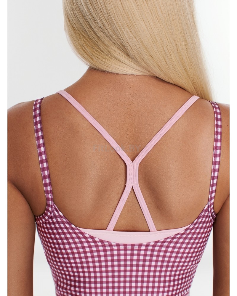 Моделирующий спортивный комбинезон c принтом Gingham