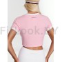 Укороченная кроп-футболка Neverlate Ringer Tee Pink