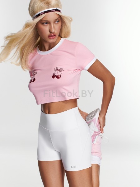 Футболка укороченная Neverlate Ringer Tee Pink 1485.1