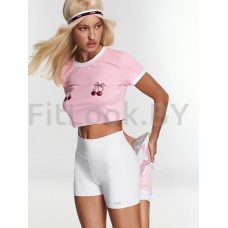 Футболка укороченная Neverlate Ringer Tee Pink 1485.1