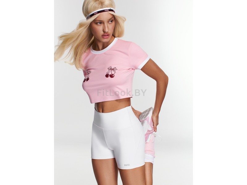 Футболка укороченная Neverlate Ringer Tee Pink 1485.1