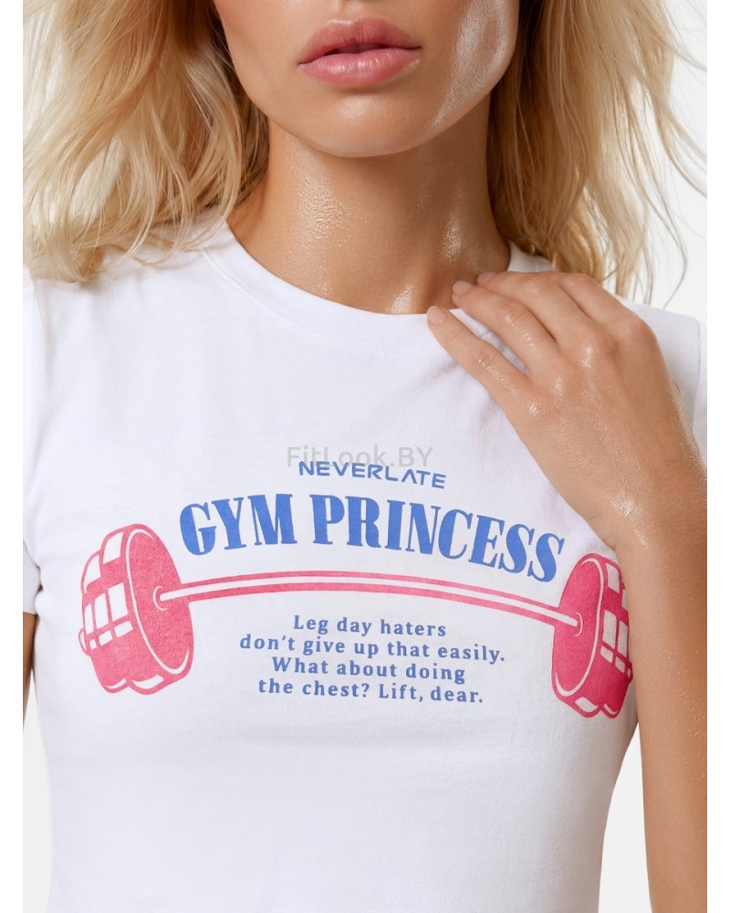 Футболка укороченная GYM Princess Crop White 