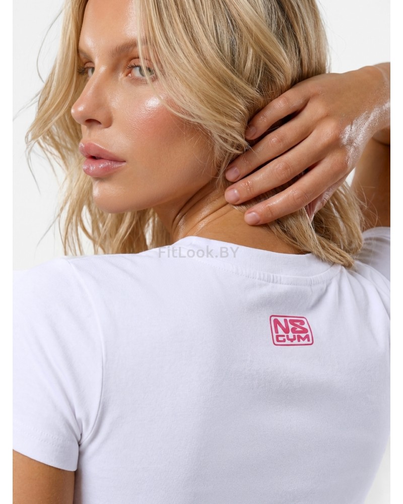 Футболка укороченная GYM Princess Crop White 
