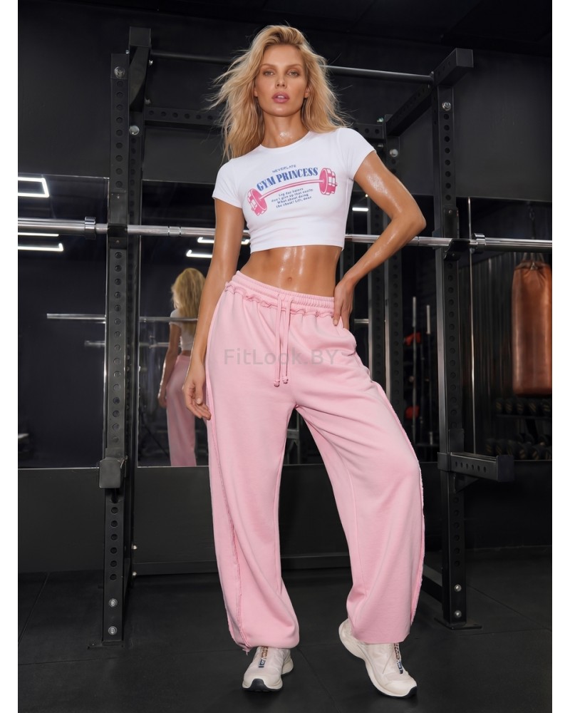 Футболка укороченная GYM Princess Crop White 