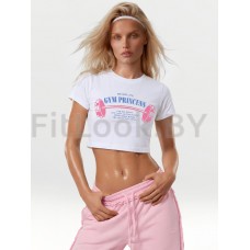 Футболка Neverlate GYM Princess Crop White 1134.6