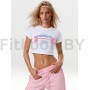 Футболка укороченная GYM Princess Crop White 