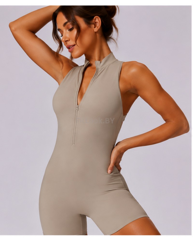 Спортивный комбинезон (ромпер) Zip Active Sand