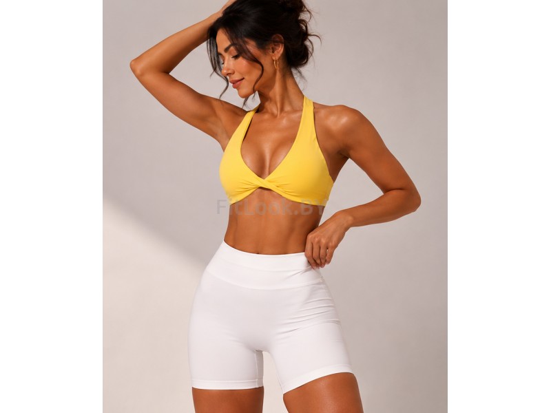 Топ FITBASE Cross Top Shape Up Yellow