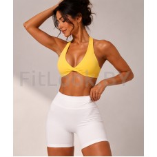 Топ FITBASE Cross Top Shape Up Yellow