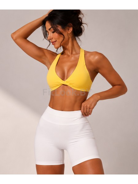 Топ FITBASE Cross Top Shape Up Yellow