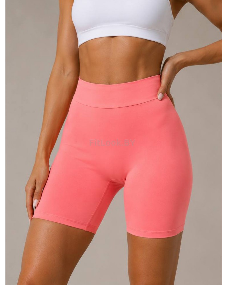 Розовые спортивные шорты со сборочкой ShapeUP Peach Pink