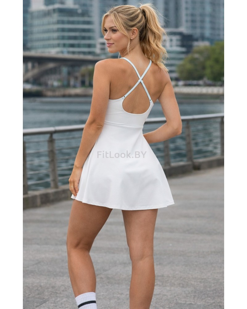 Спортивное платье с шортами Active Flow White