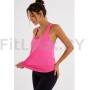 Майка спортивная со встроенным бра FITBASE Vest Pink (розовая фуксия)