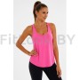 Майка спортивная со встроенным бра FITBASE Vest Pink (розовая фуксия)