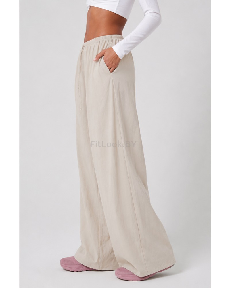 Широкие спортивные брюки Air Flow Beige