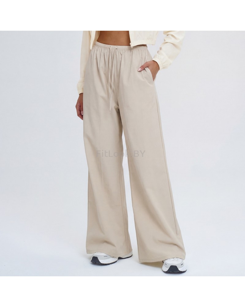 Широкие спортивные брюки Air Flow Beige