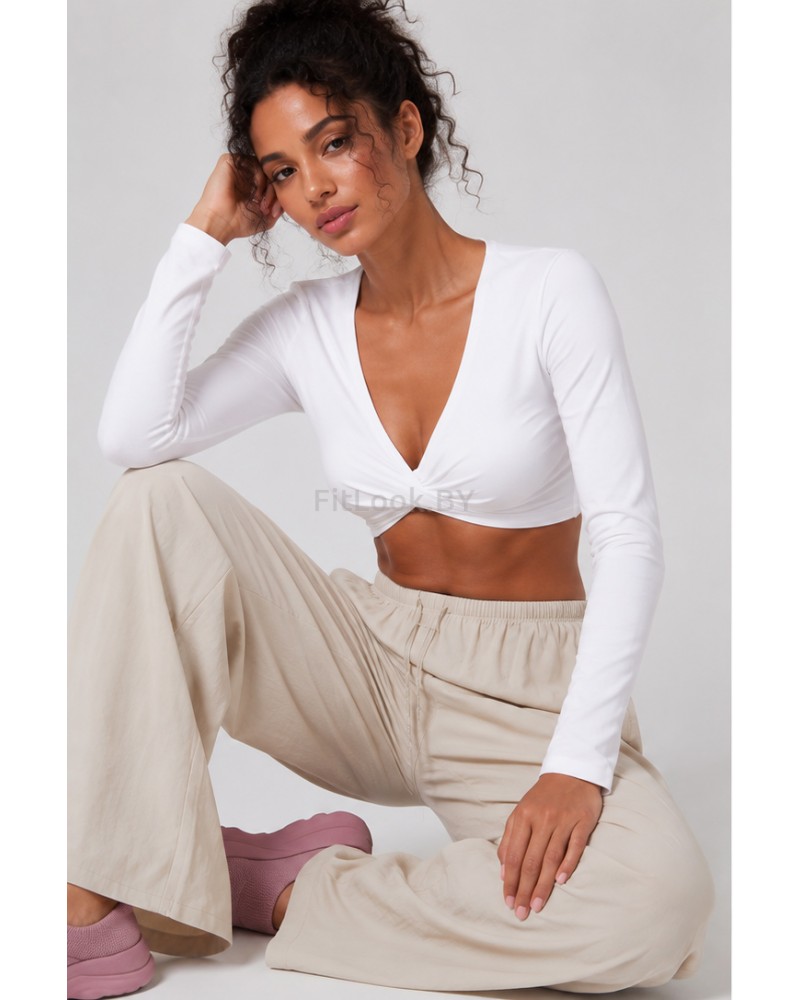 Широкие спортивные брюки Air Flow Beige