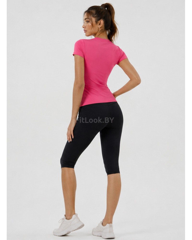 Футболка для фитнеса Basic Fuscia