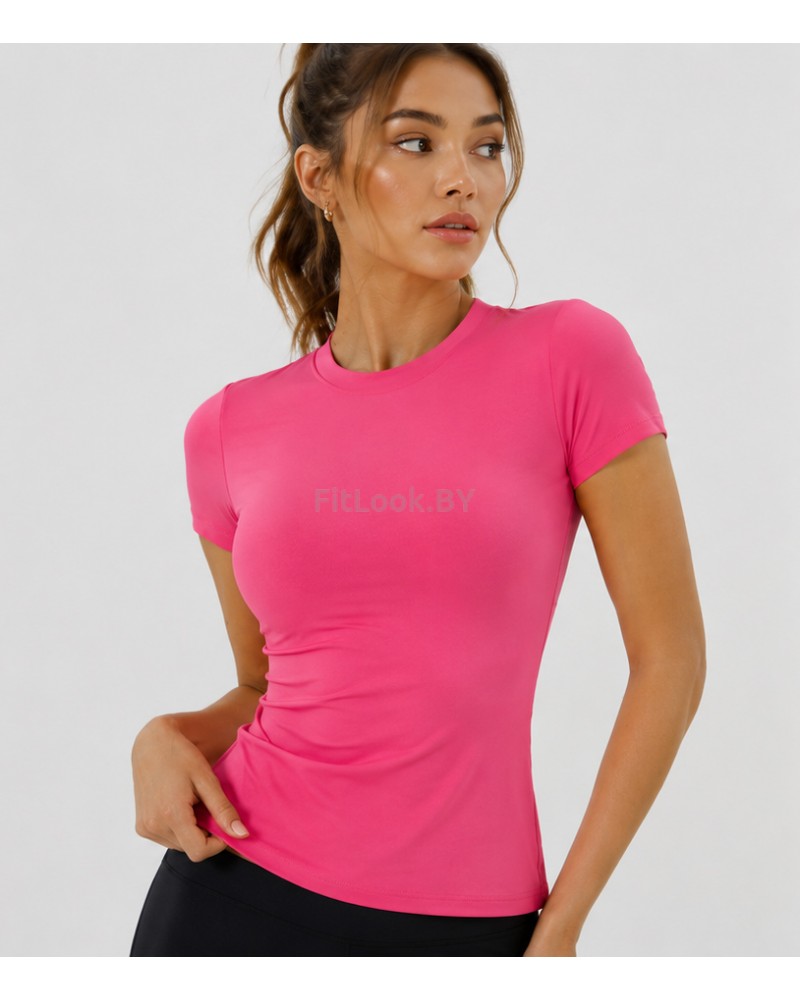 Футболка для фитнеса Basic Fuscia