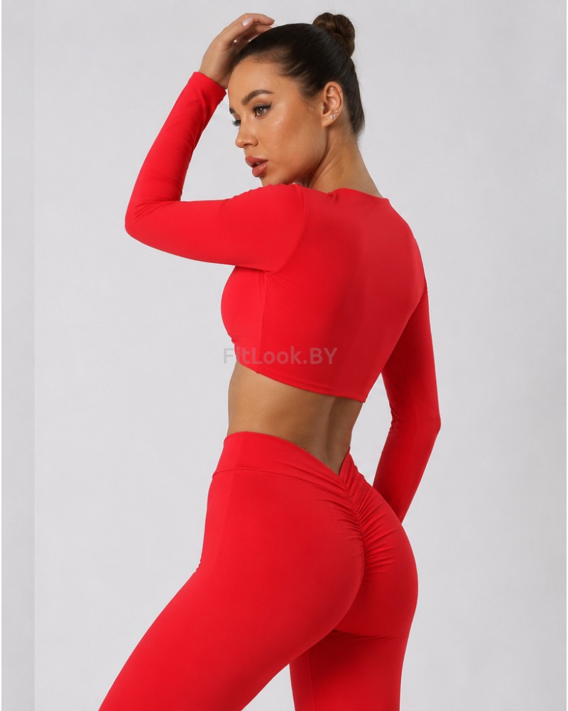 Спортивное болеро с длинным рукавом Cross LongSleeve Red