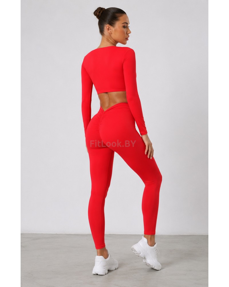 Спортивное болеро с длинным рукавом Cross LongSleeve Red