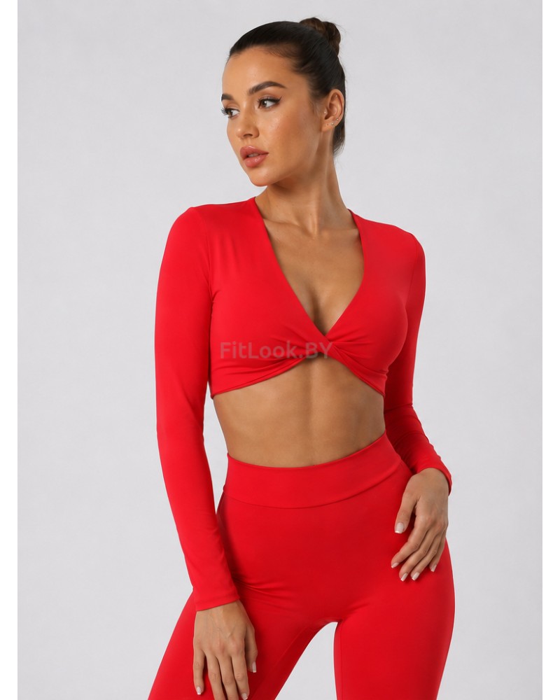 Спортивное болеро с длинным рукавом Cross LongSleeve Red