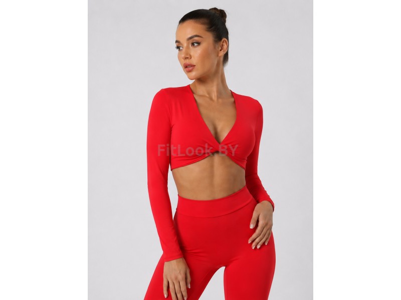 Топ болеро FITBASE Cross LongSleeve Red