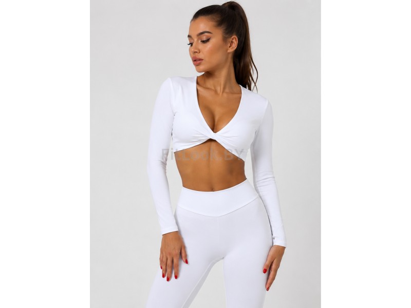 Топ болеро FITBASE Cross LongSleeve White